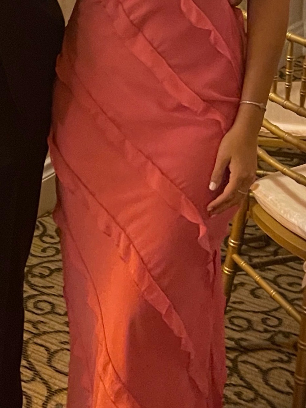 Pink Ruffle Chifon gown - Picture 3 of 6